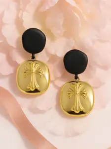 Rubans Voguish 18k Gold Plated  Floral Drop Earrings