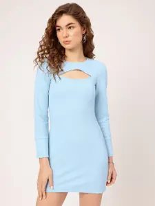 DressBerry Cut-Out Textured Sheath Mini Dress
