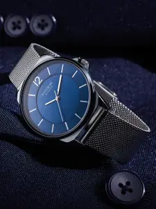 Sonata Men Brass Printed Dial & Bracelet Style Straps Analogue Watch SP70042SM02