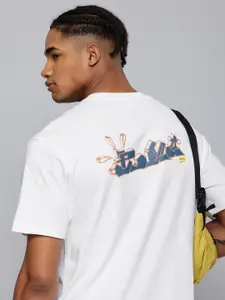 Puma Downtown Typography Printed Pure Cotton Relaxed Fit T-shirt