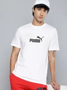 Puma GRAPHICS Brand Logo Printed Pure Cotton T-shirt