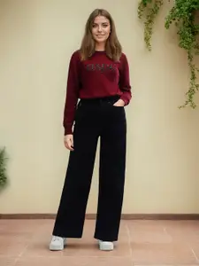 U.S. Polo Assn. Women Flared High-Rise Stretchable Jeans