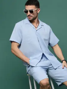 SHOWOFF Cuban Collar Shirt With Shorts
