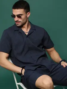 SHOWOFF Cuban Collar Shirt With Shorts