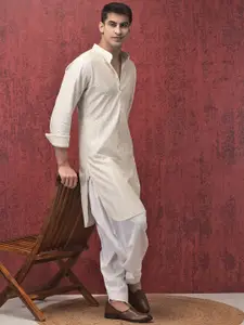 FAUSTO Men Textured PU Ethnic Mojaris