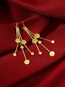 Yellow Chimes Gold Plated Long Dangler Drop Earrings