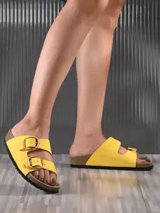 AfroJack Women Open Toe Flats with Buckles