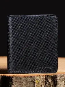 LOUIS STITCH Men Handcrafted Textured Book Shape Leather Two Fold Wallet