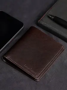 LOUIS STITCH Men Handcrafted Book Shape Leather Two Fold Wallet