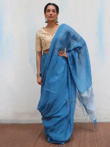 Chidiyaa Zari Linen Blend Saree