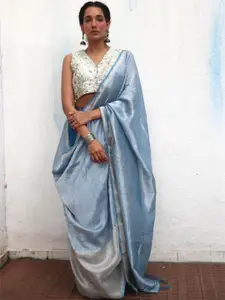 Chidiyaa Zari Linen Blend Saree