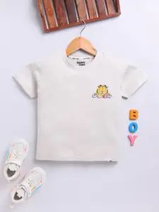 Happy Faces Boys Garfield Printed Pure Cotton T-shirt