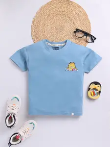 Happy Faces Boys Garfield Printed Pure Cotton T-shirt