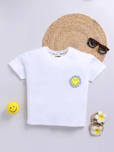 Happy Faces Boys Printed Pure Cotton T-shirt