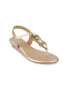 Mochi Embellished Wedge Sandals