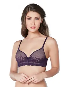 Amante Purple Solid Underwired Lightly Padded Everyday Bra