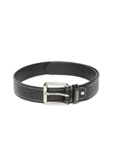 Woodland Men Textured Leather Belt