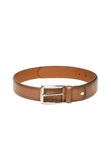 Woodland Men Textured Leather Belt