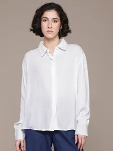 The Roadster Lifestyle Co. Crinkled Relaxed Casual Shirt