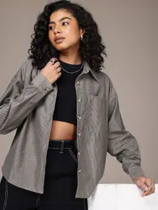 The Roadster Life Co. Self Design Textured Opaque Casual Shirt