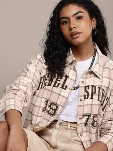 The Roadster Life Co. Opaque Checked Pure Cotton Casual Shirt