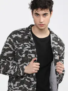 HIGHLANDER Men Camouflage Denim Jacket