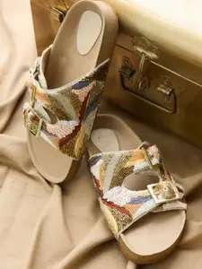 CAI Ombre Zari Two Strap Open Toe Flats