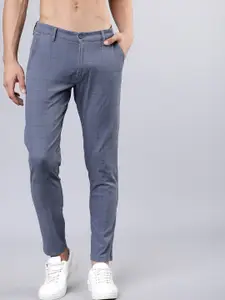 HIGHLANDER Men Printed Slim Fit Chinos Trousers