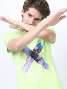 HIGHLANDER Men Printed Slim Fit T-shirt