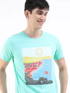 HIGHLANDER Men Printed Slim Fit T-shirt