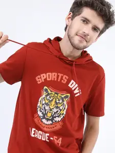 HIGHLANDER Men Hooded Slim Fit T-shirt