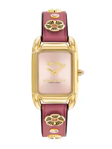 Coach Women Cadie Leather Analogue Watch 14504117