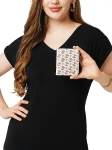 Lavie Women Chic Monogram Printed Two Fold Wallet