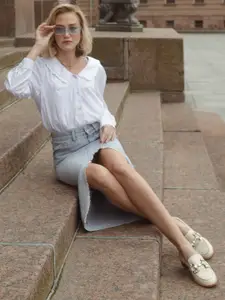 Saint G Embellished Leather Block Pumps with Bows