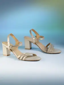 DressBerry Open Toe Block Heels