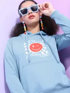 Tokyo Talkies Women Printed Hooded Sweatshirt