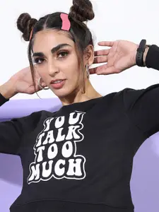 Tokyo Talkies Women Printed Hooded Sweatshirt