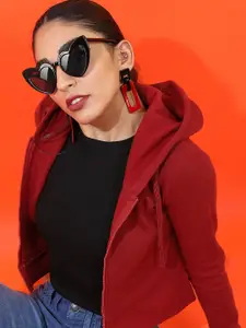 Tokyo Talkies Women Hooded Sweatshirt