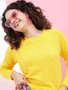 Tokyo Talkies Women Cable Knit Pullover