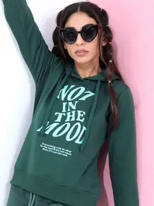 Tokyo Talkies Women Printed Hooded Sweatshirt