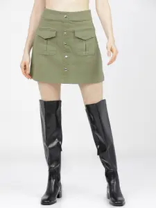 Tokyo Talkies Straight Mini Skirt