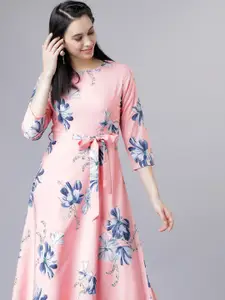 Tokyo Talkies Women Floral Printed Fit & Flare Maxi Dress