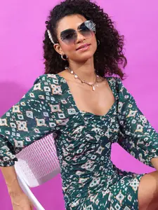 Tokyo Talkies Women Ethnic Motifs Print Bodycon Mini Dress