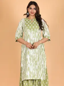Aramya Tie-Dye Dyed Round Neck Straight Kurta