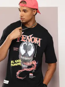 Kook N Keech Printed Drop-Shoulder Sleeves Oversized Pure Cotton T-shirt