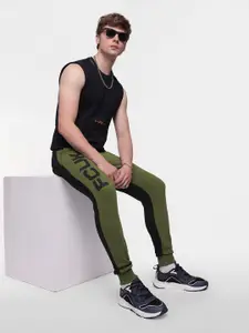 FCUK Men Brand Logo Applique Joggers