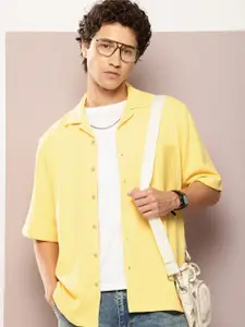 Kook N Keech Men Premium Cuban Collar Relaxed Fit Casual Shirt