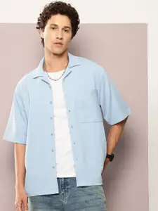 Kook N Keech Men Premium Cuban Collar Relaxed Fit Casual Shirt