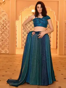 PURVAJA Embellished Sequinned Ready to Wear Lehenga & Unstitched Blouse With Dupatta