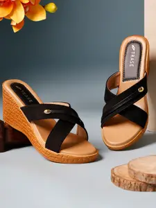 TRASE Women Suede Wedge Heels Sandals